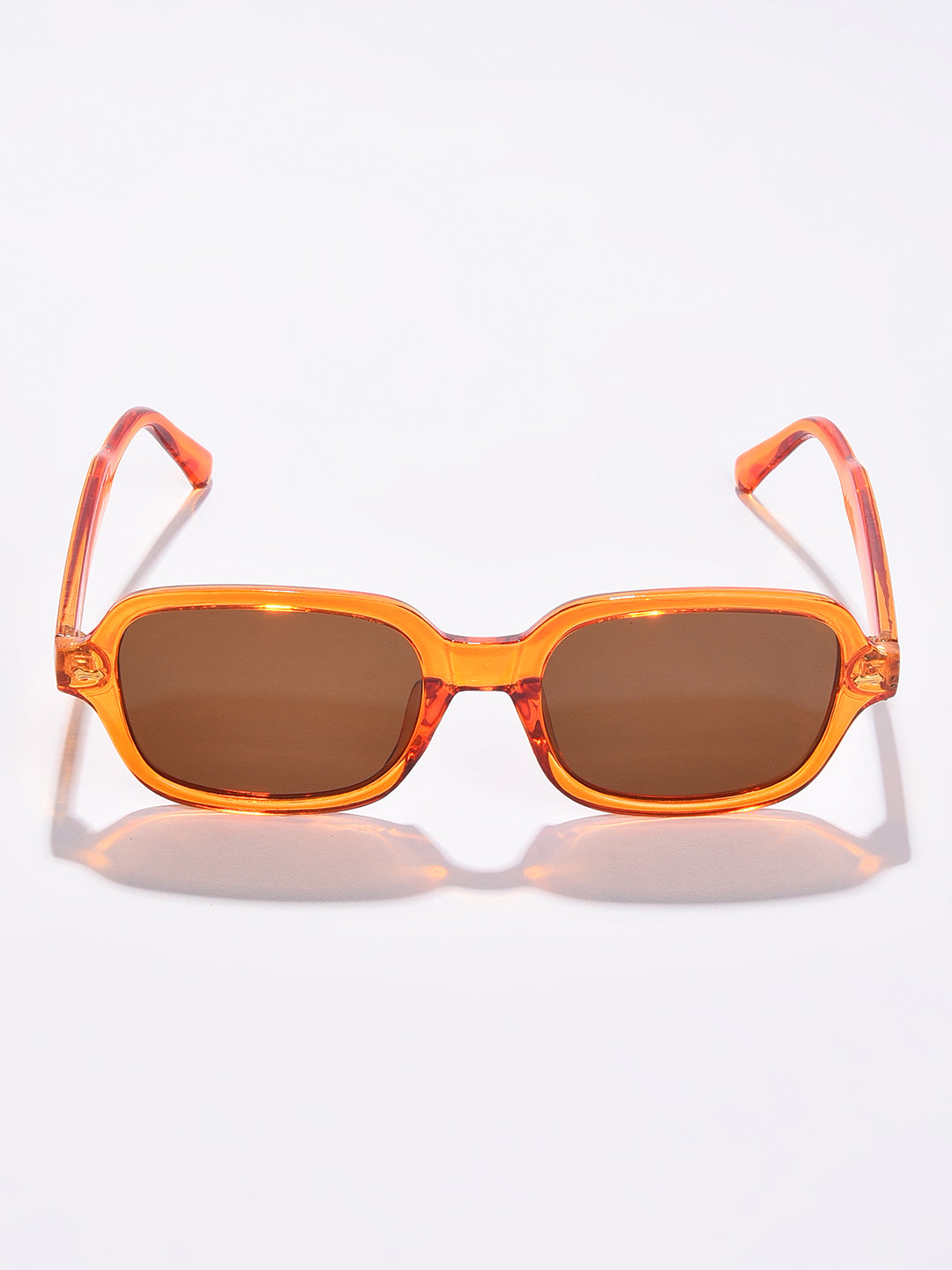 Brown Lens Orange Wayfarer Sunglasses