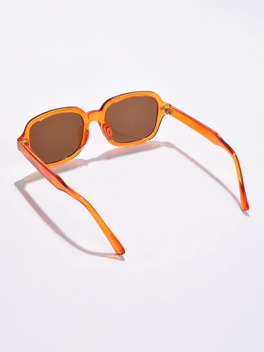 Brown Lens Orange Wayfarer Sunglasses