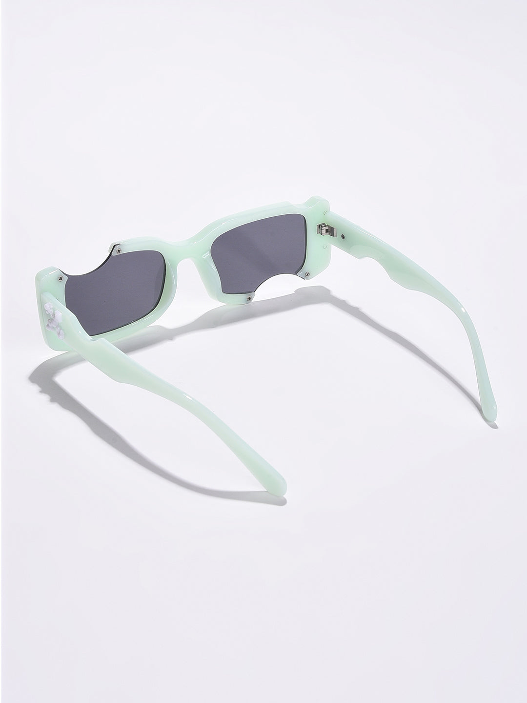 Black Lens Green Rectangle Sunglasses