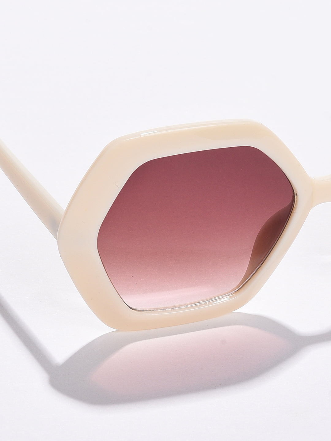 Brown Lens White Wayfarer Sunglasses