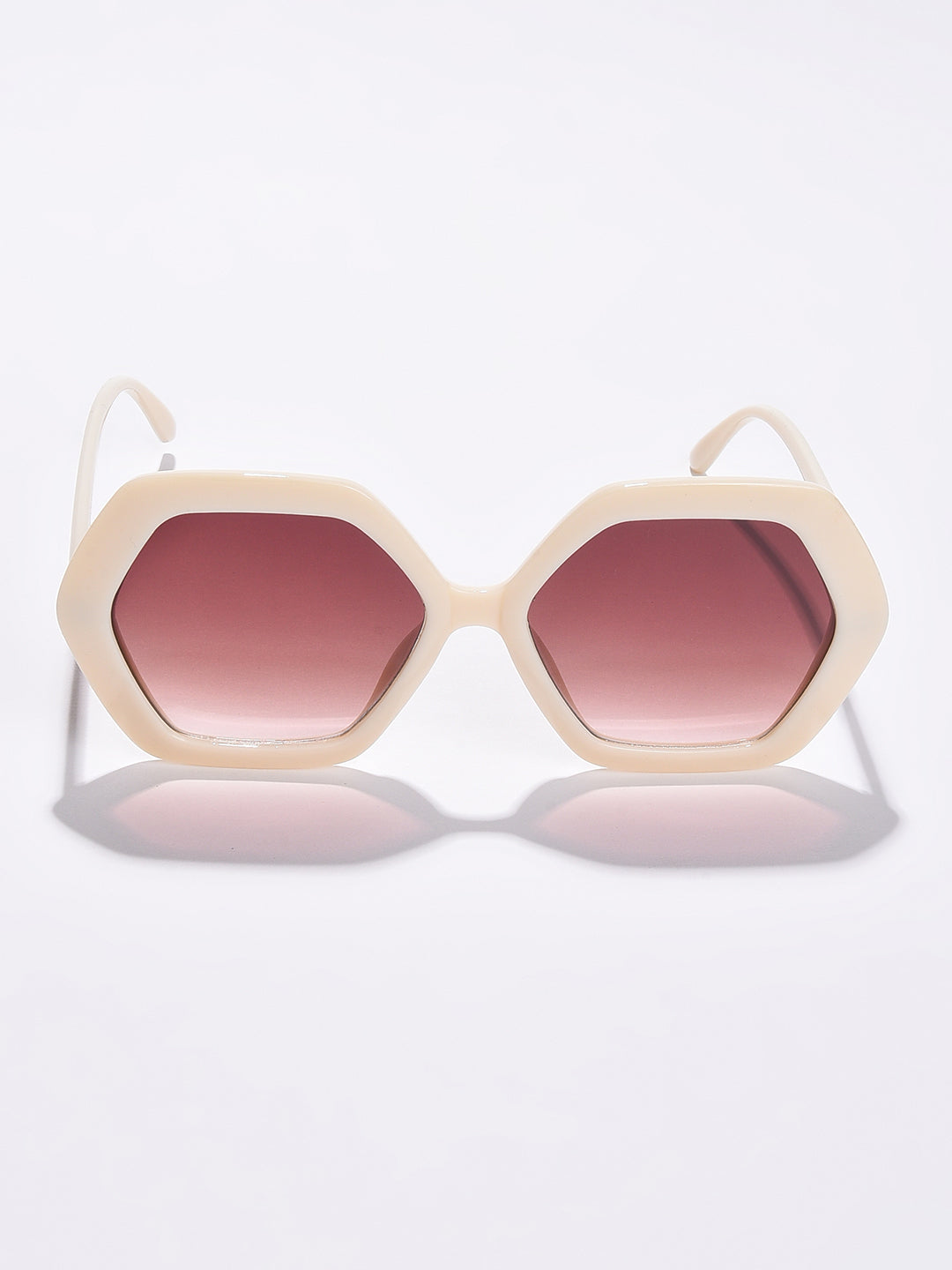 Brown Lens White Wayfarer Sunglasses
