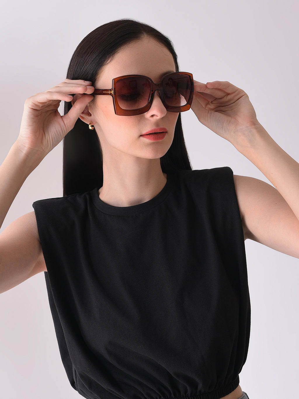 Brown Lens Brown Oversized Sunglasses
