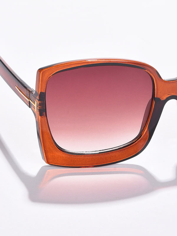Brown Lens Brown Oversized Sunglasses