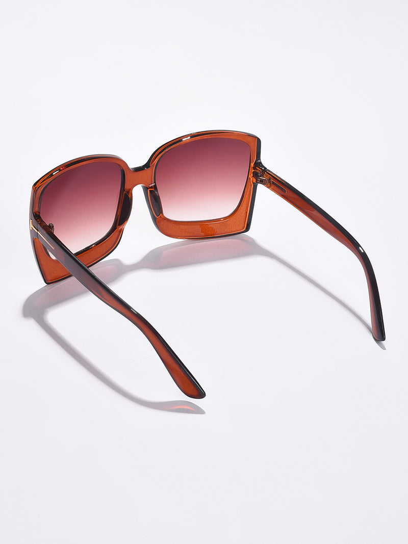 Brown Lens Brown Oversized Sunglasses