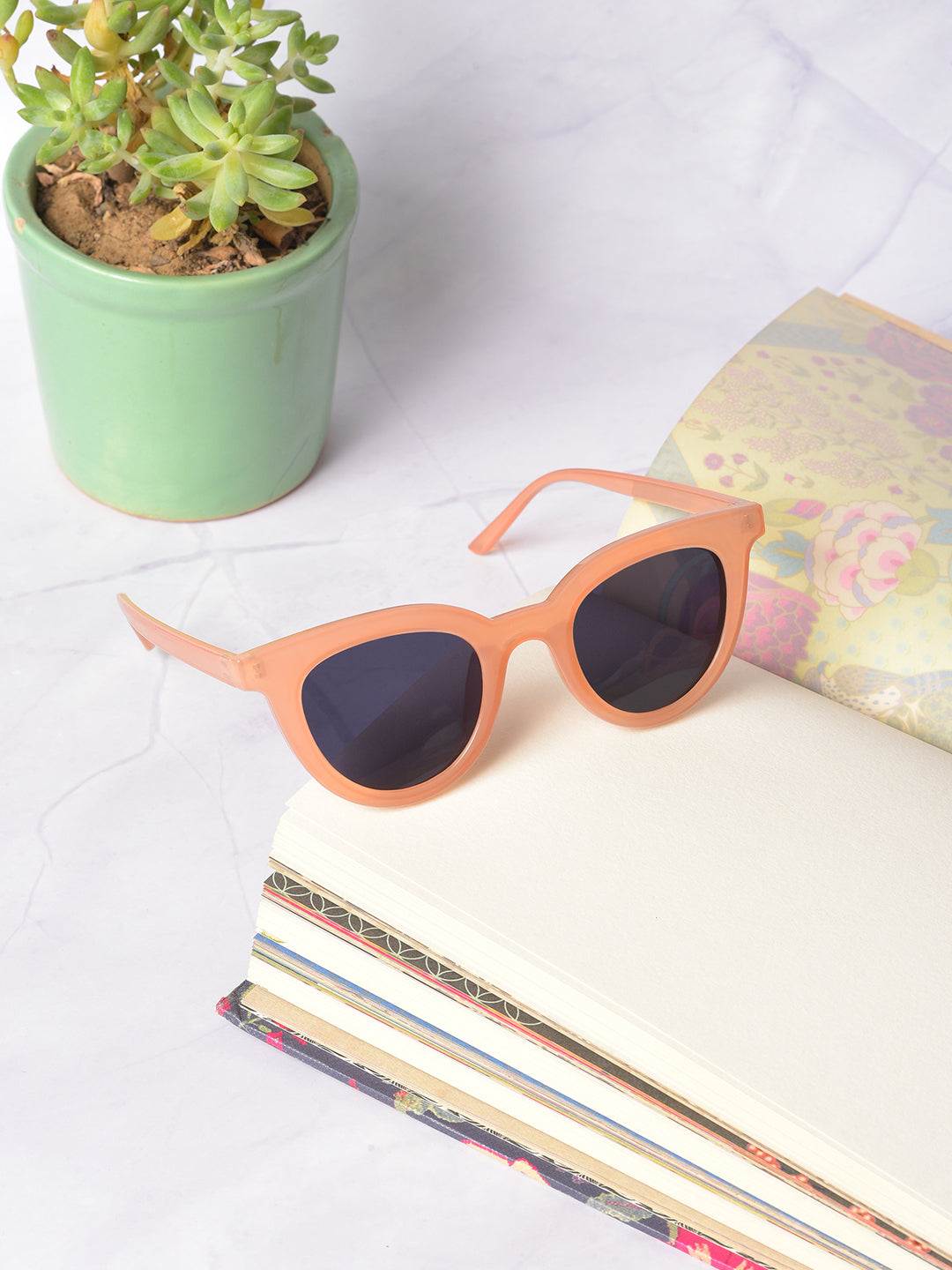 Black Lens Pink Cateye Sunglasses