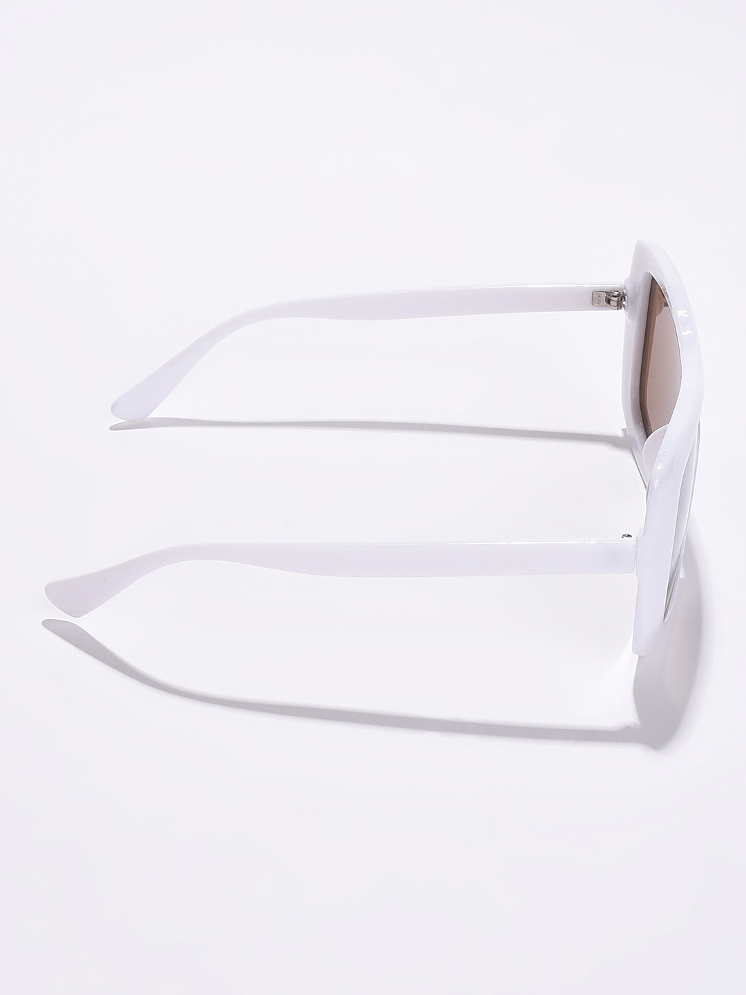 WOMEN BROWN LENS WHITE WAYFARER SUNGLASSES