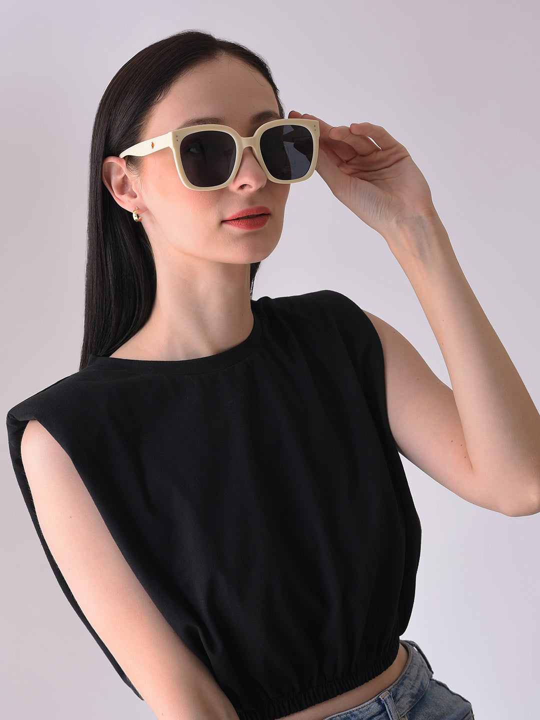 Black Lens White Butterfly Sunglasses