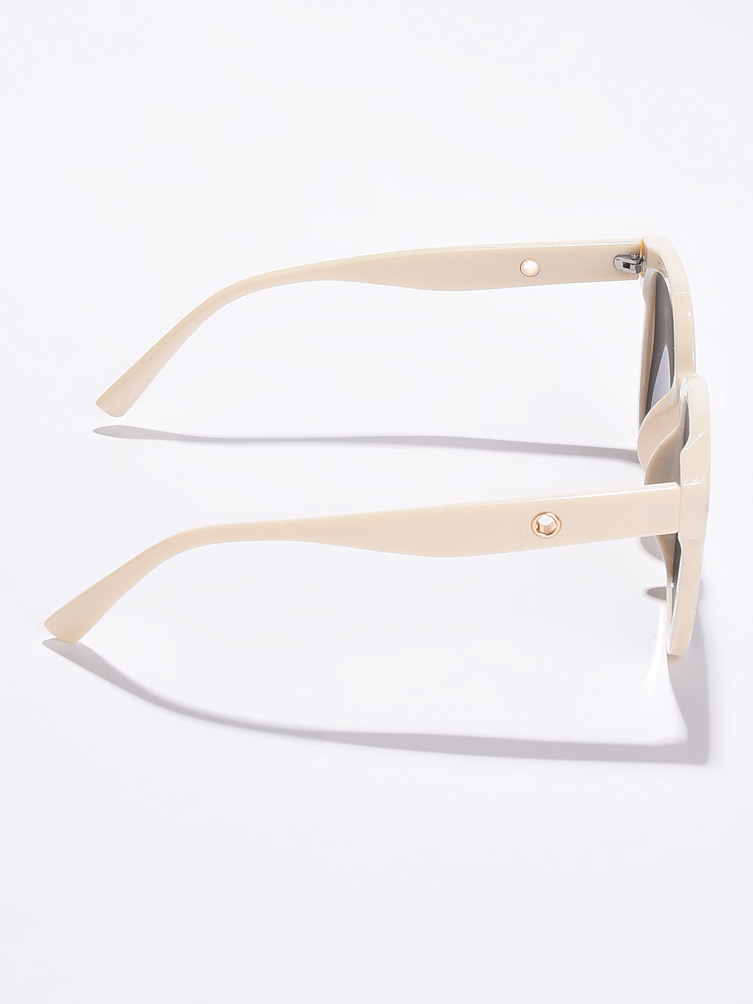 WOMEN BLACK LENS WHITE BUTTERFLY SUNGLASSES