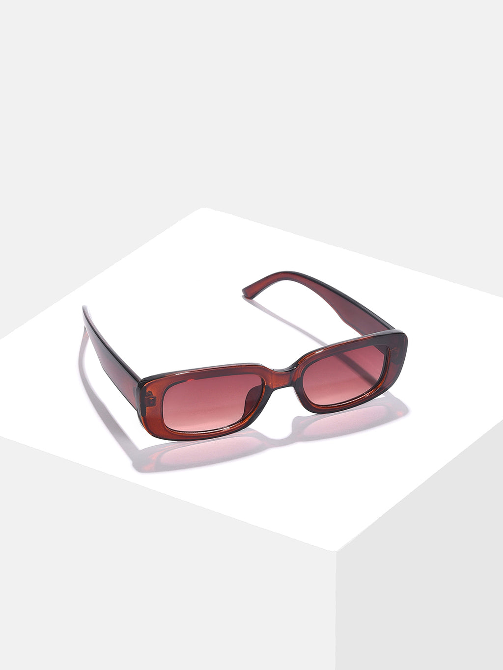 Brown Lens Brown Rectangle Sunglasses