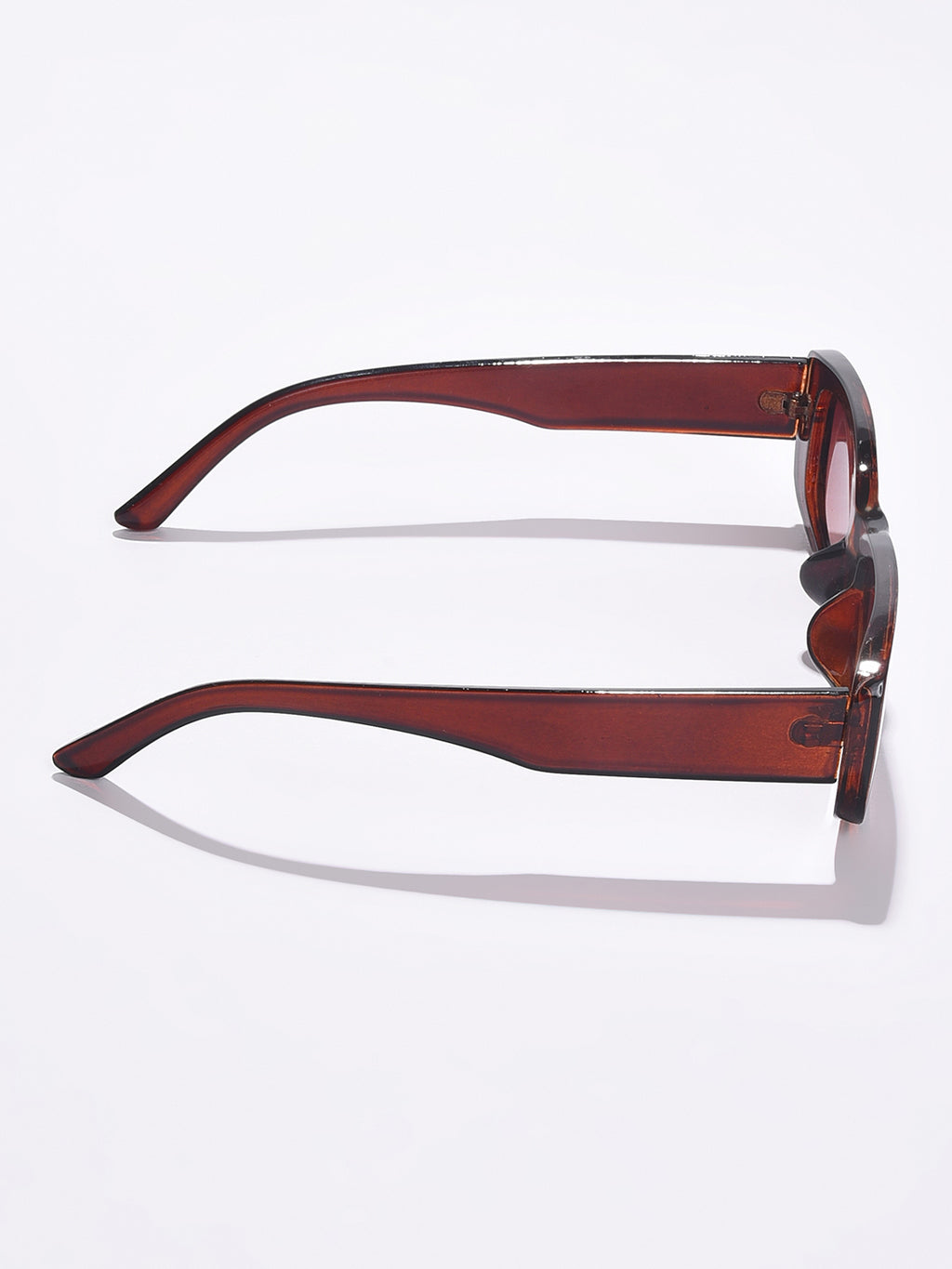 WOMEN BROWN LENS BROWN RECTANGLE SUNGLASSES