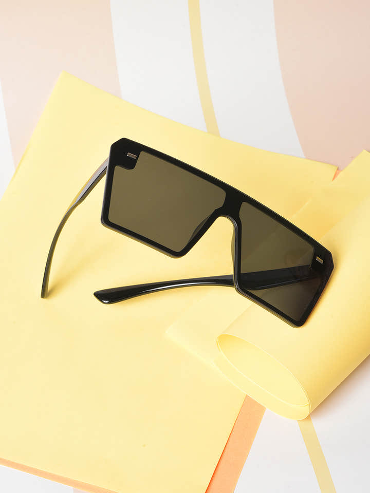 Black Lens Black Oversized Sunglasses