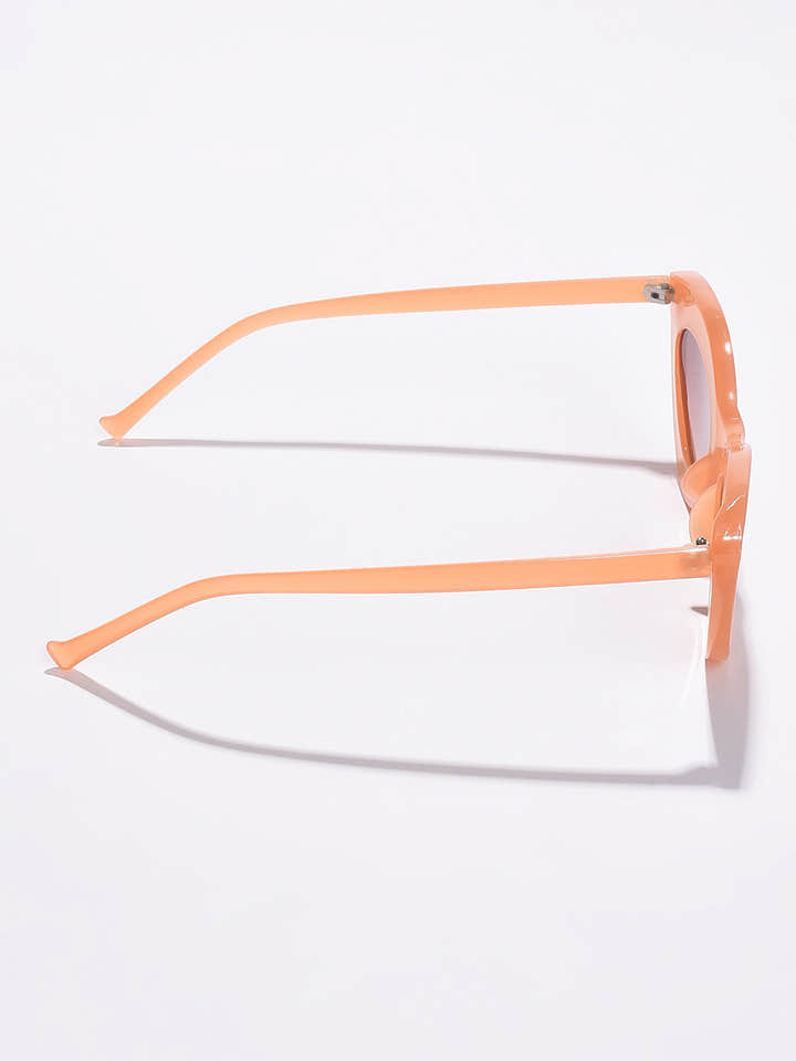 Brown Lens Orange Cateye Sunglasses