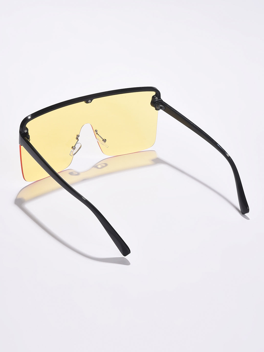 Yellow Lens Black Oversized Sunglasses