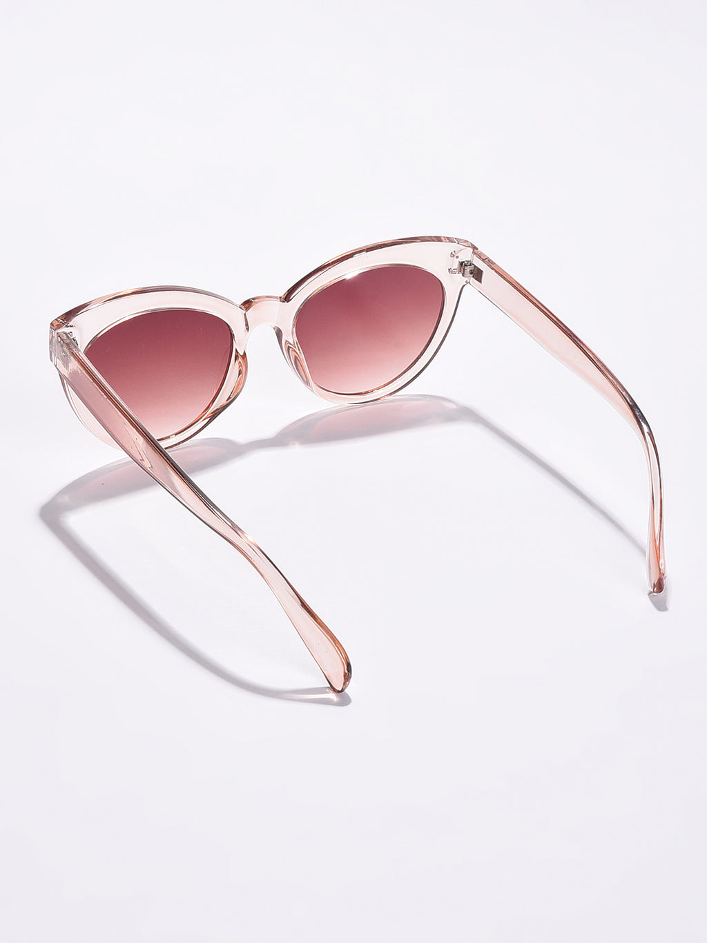Brown Lens White Cateye Sunglasses