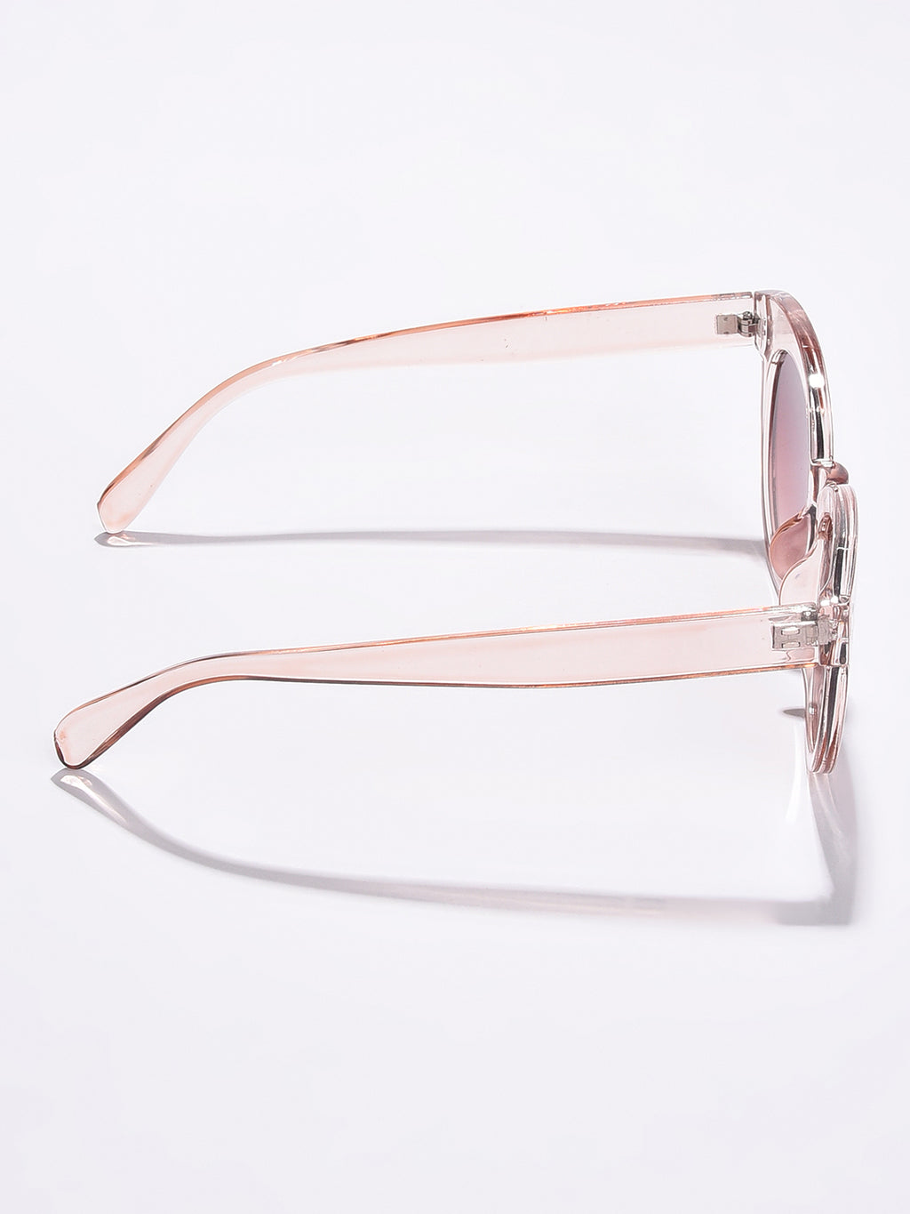 WOMEN BROWN LENS WHITE CATEYE SUNGLASSES