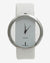 TRANSPARENT ANALOG ROUND DIAL WITH WHITE LEATHER STRAP