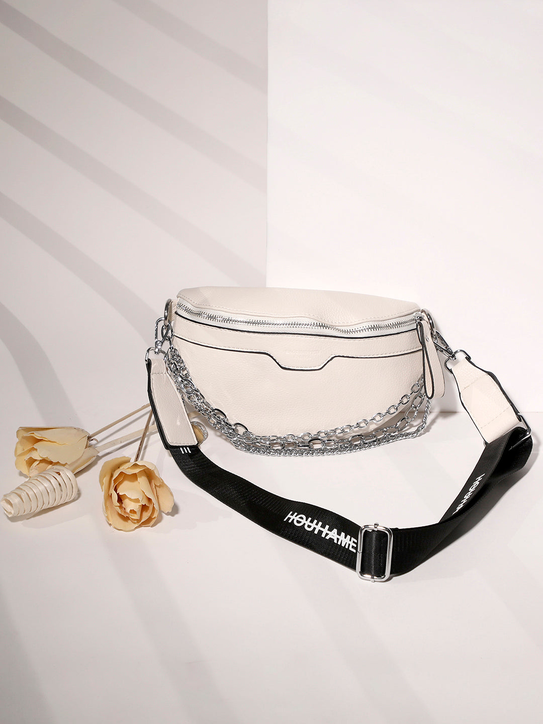 Caroline White Waist Bag