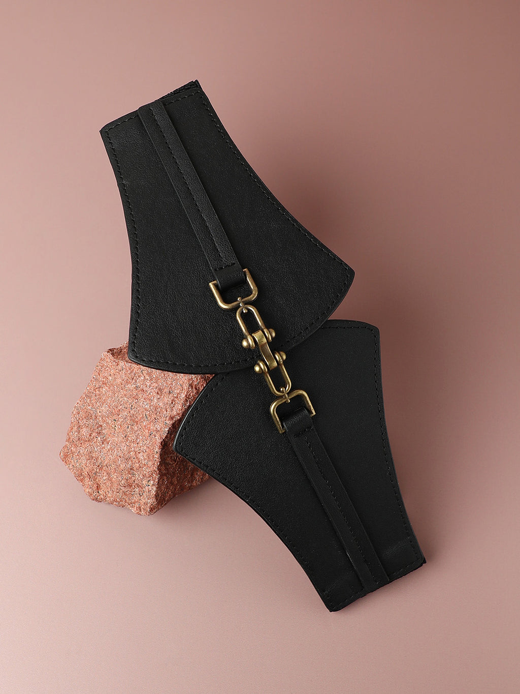 Solid Black Waist Belt