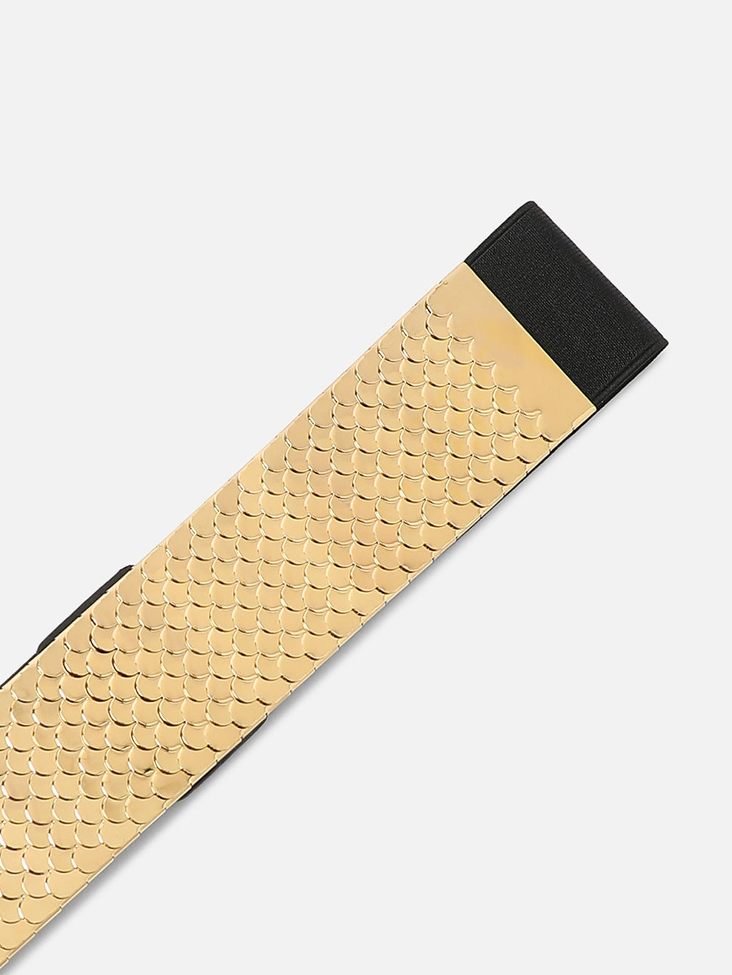 Gold Textured Waist Belt