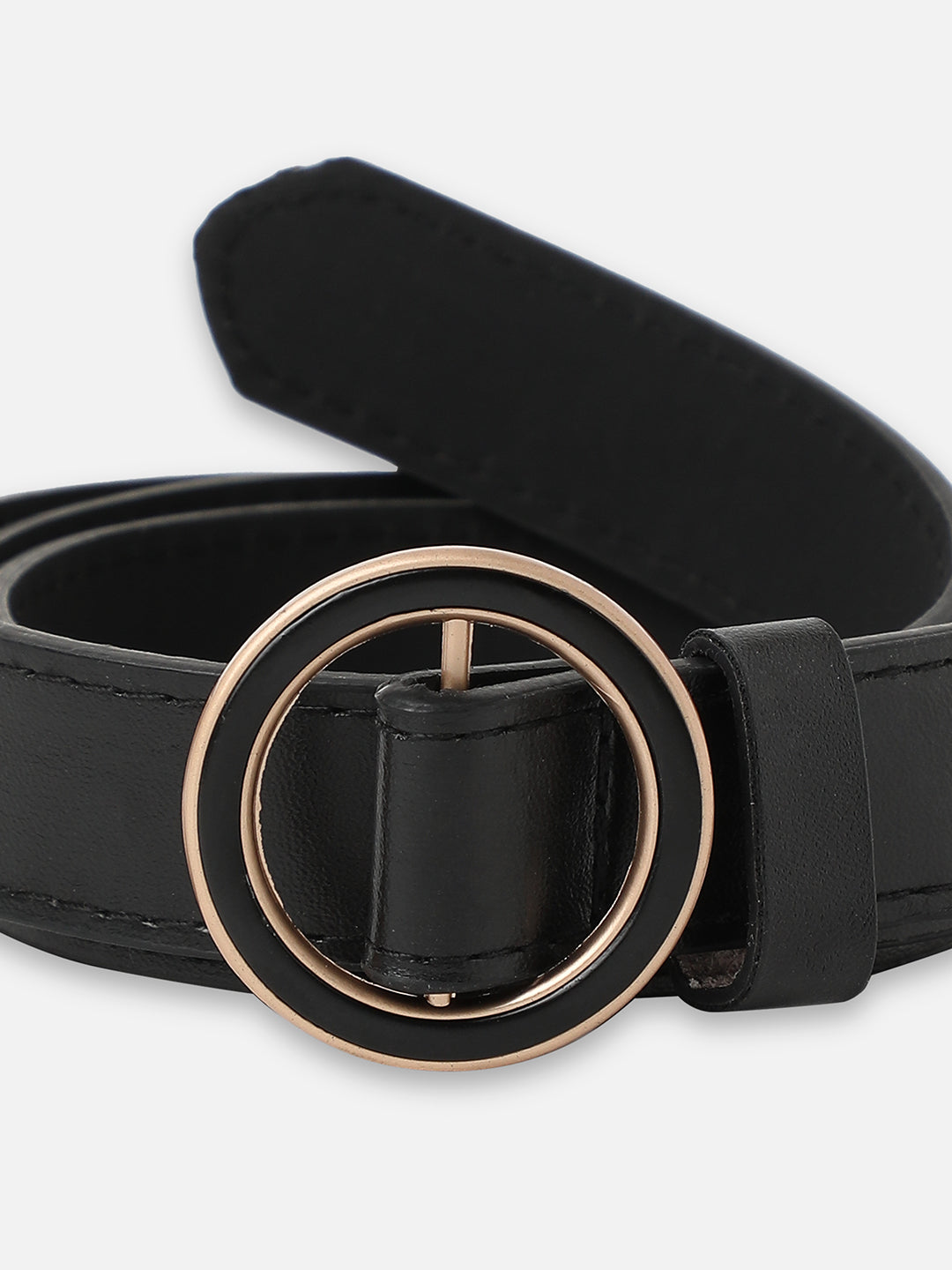 Black Solid Waist Belt