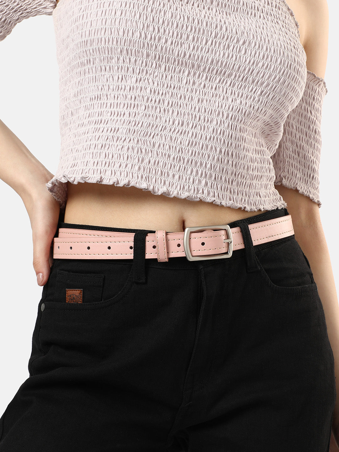 Solid Pink Waist Belt