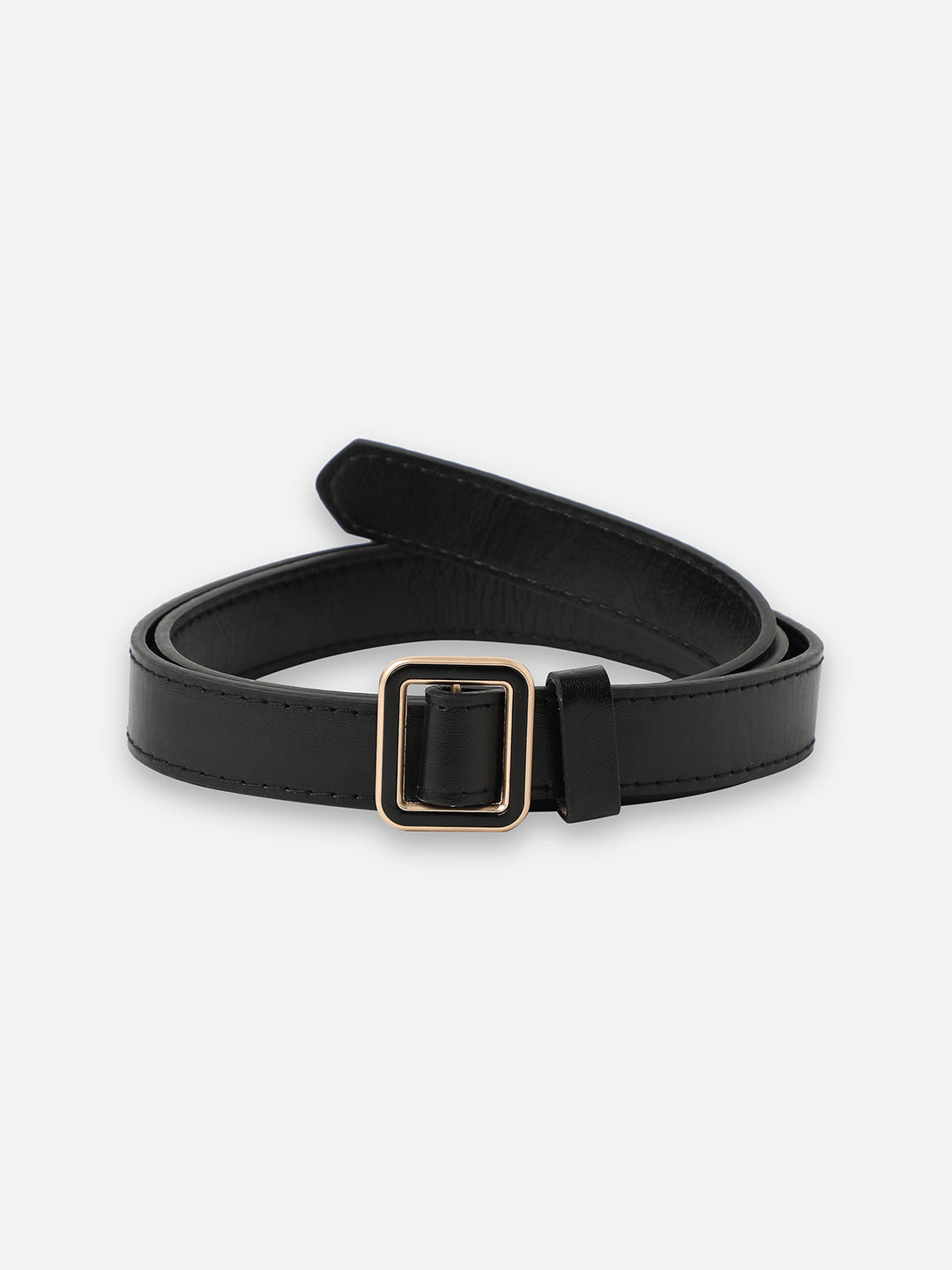 Black Solid Waist Belt