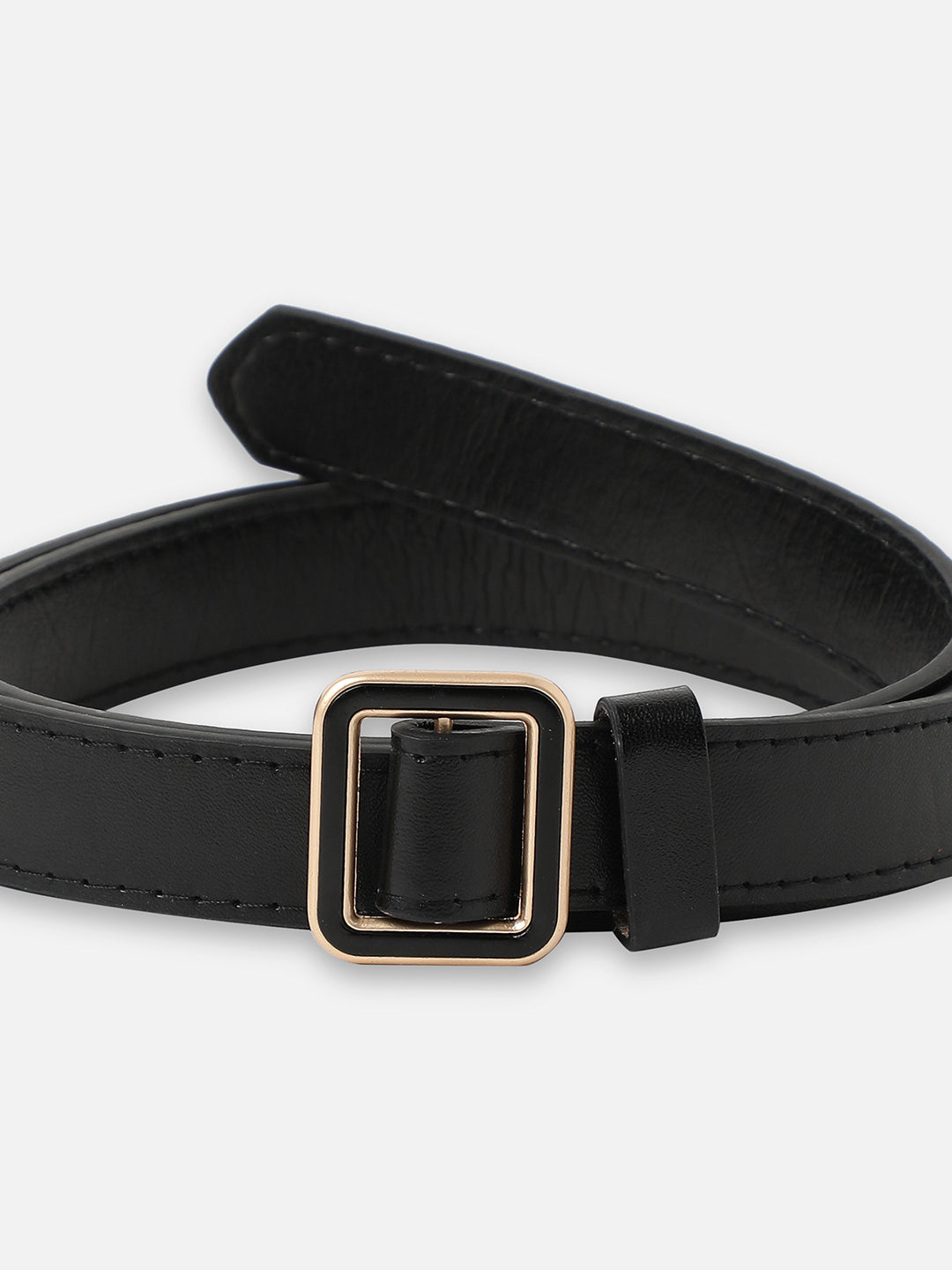 Black Solid Waist Belt