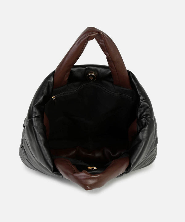 Mystical Quilted Black Tote Bag