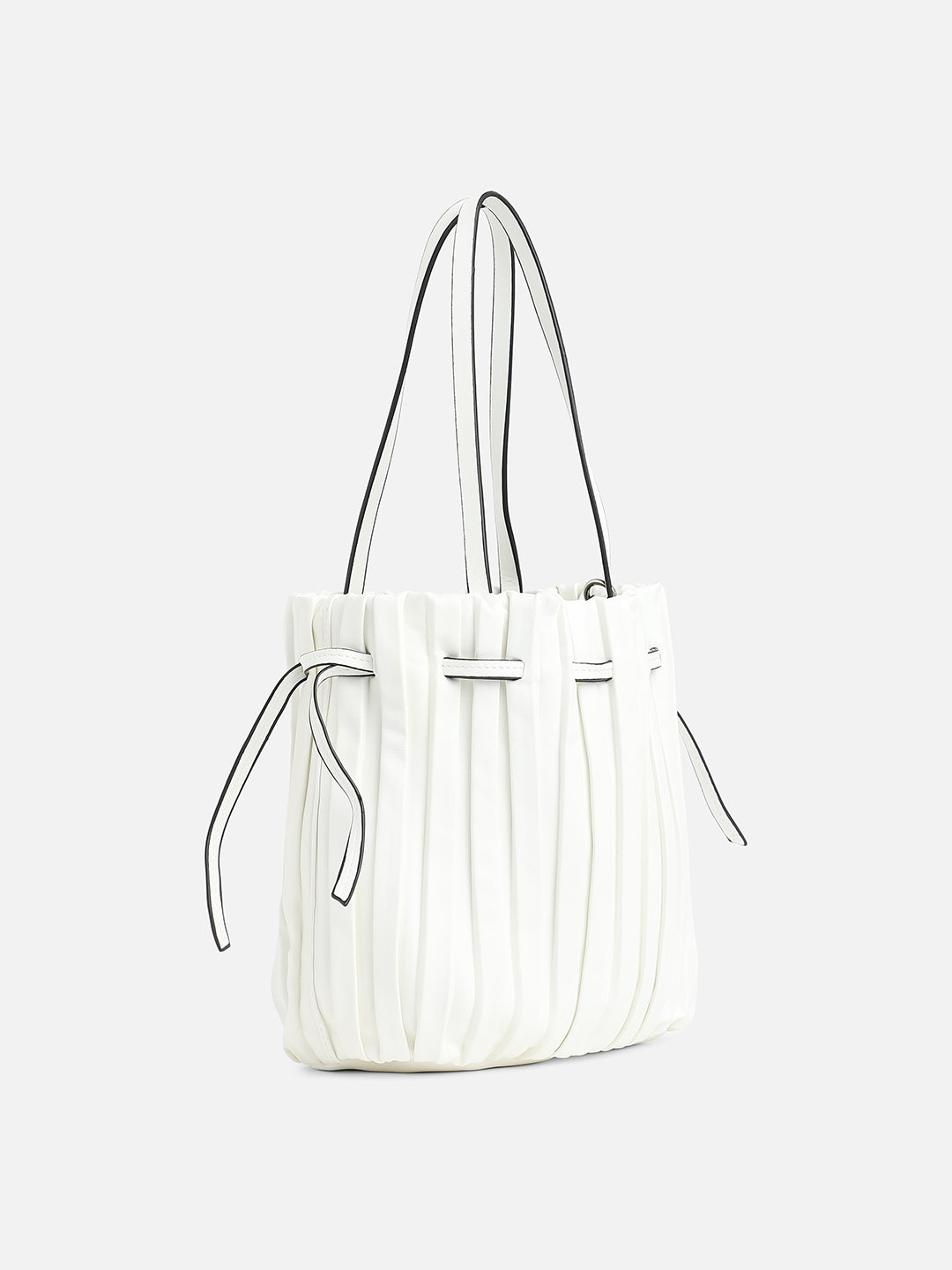 Tug-And-Go White Bucket Bag