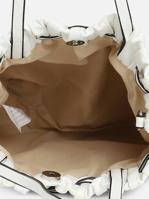 Tug-And-Go White Bucket Bag
