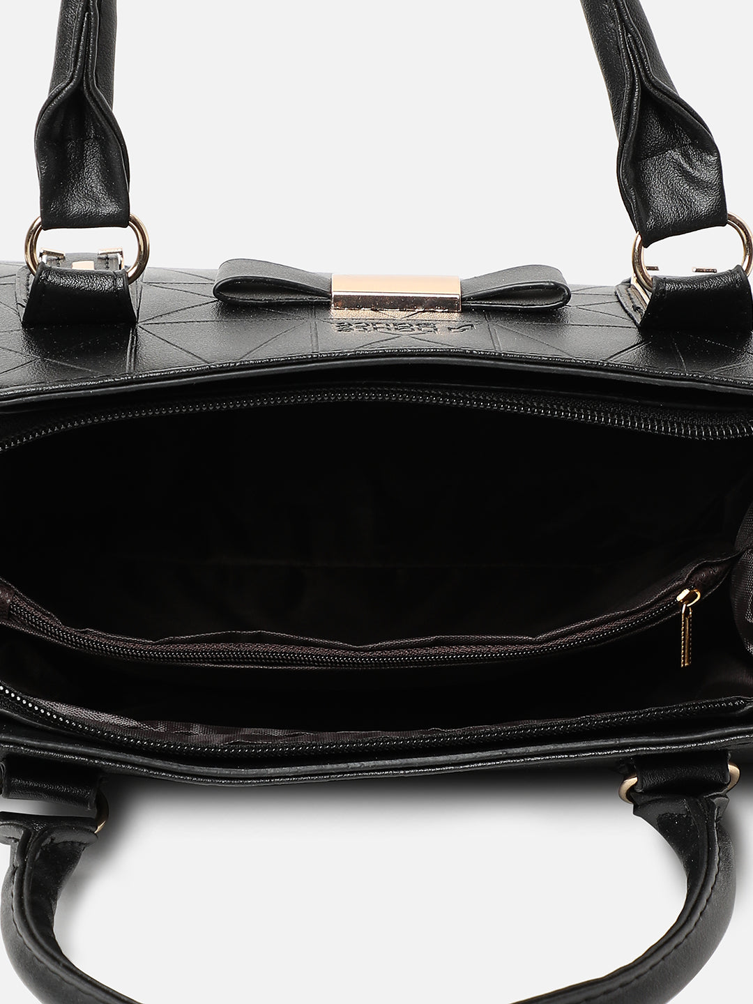 Onyx Textured Black Handbag
