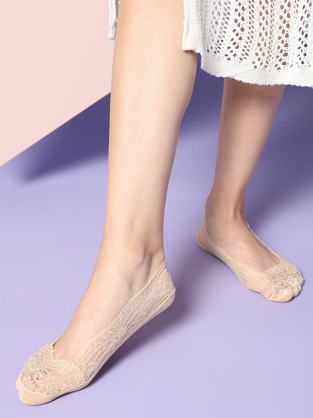 Set Of 5 Textured Ankle Length Socks