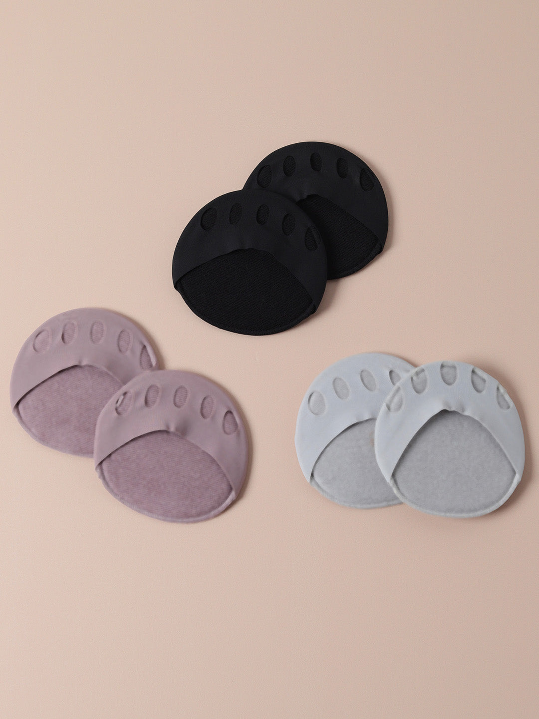 Set Of 3 Solid Ankle Length Socks