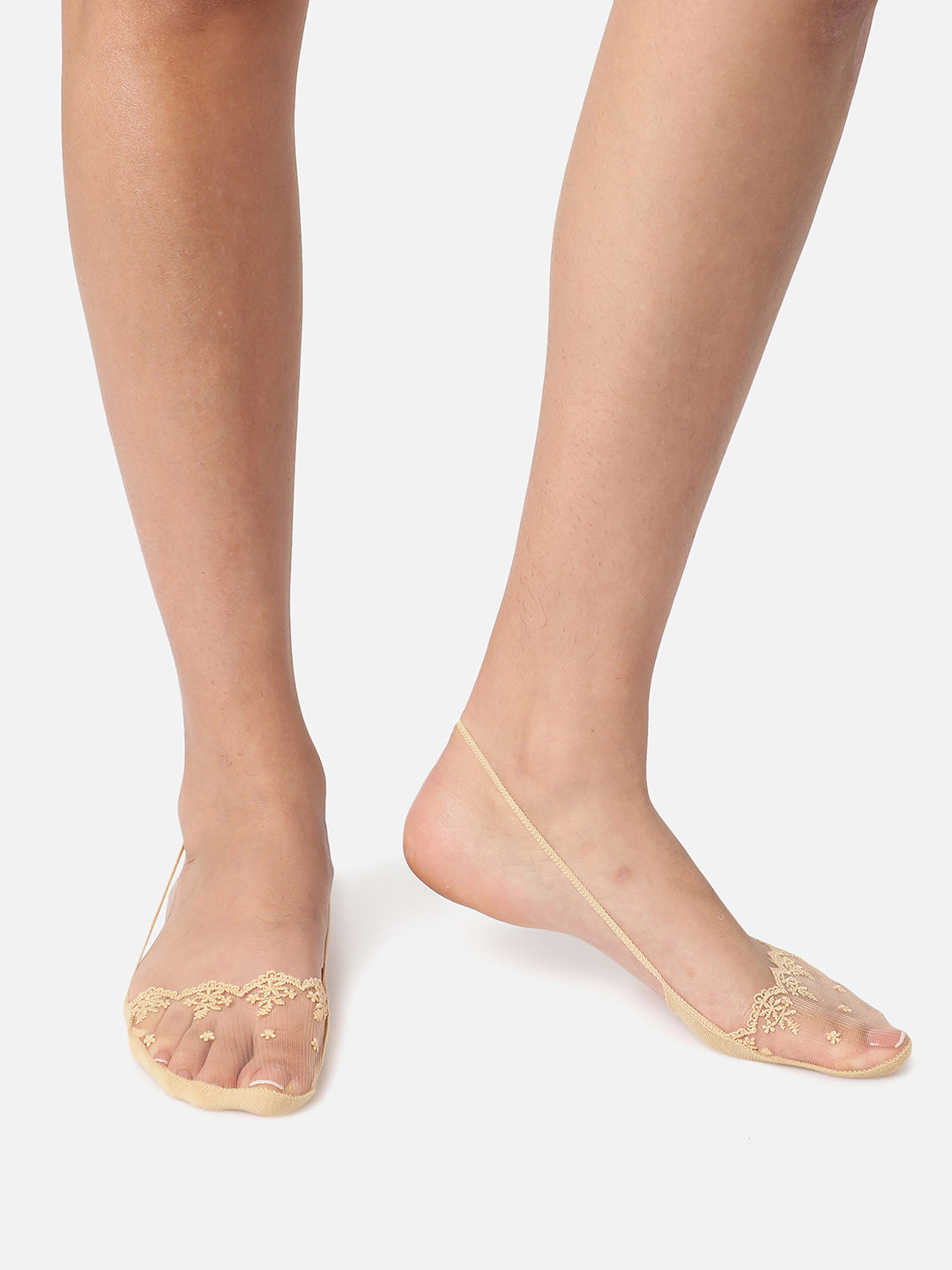 SET OF 4 TRANSPARENT TEXTURED SOCKS