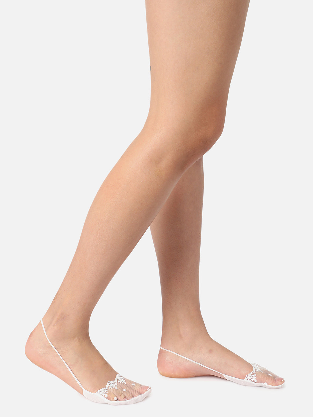 Set Of 4 Transparent Textured Socks