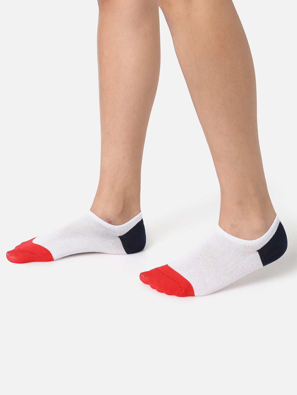 Set Of 5 Color Blocked Ankle Length Socks