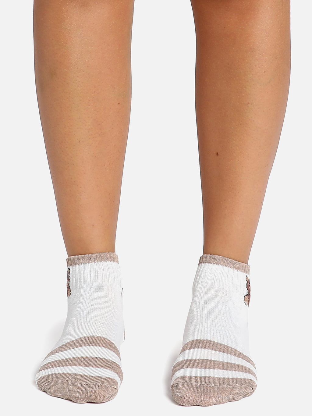 Set Of 4 Printed Ankle Length Socks