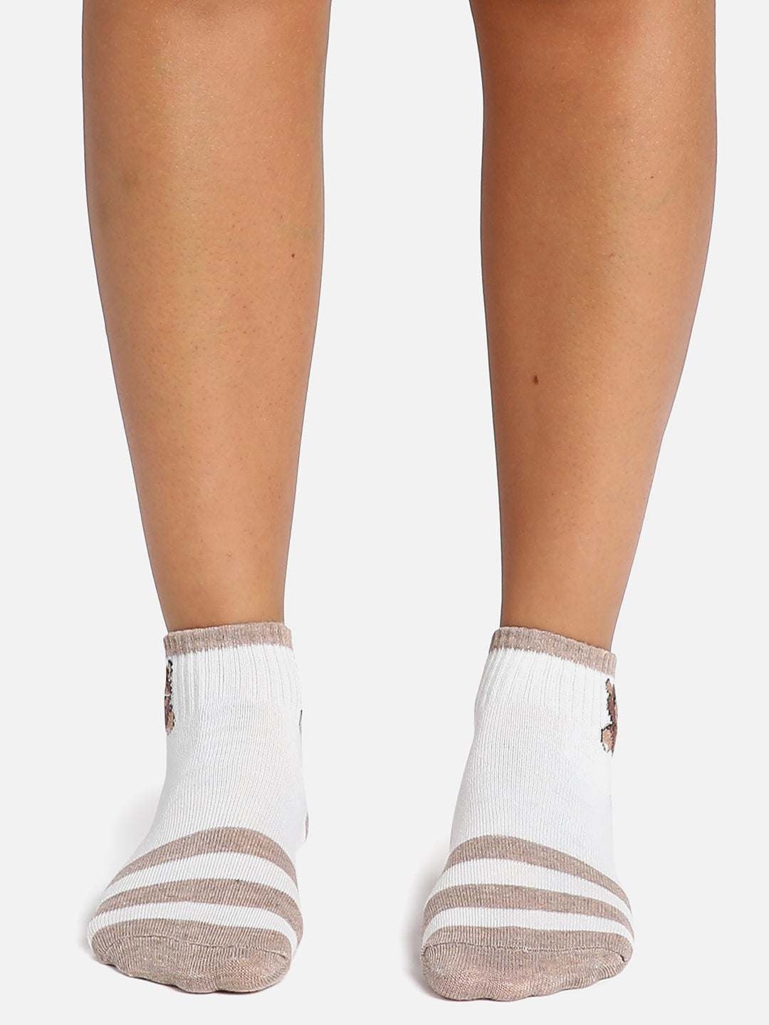 Set Of 4 Printed Ankle Length Socks