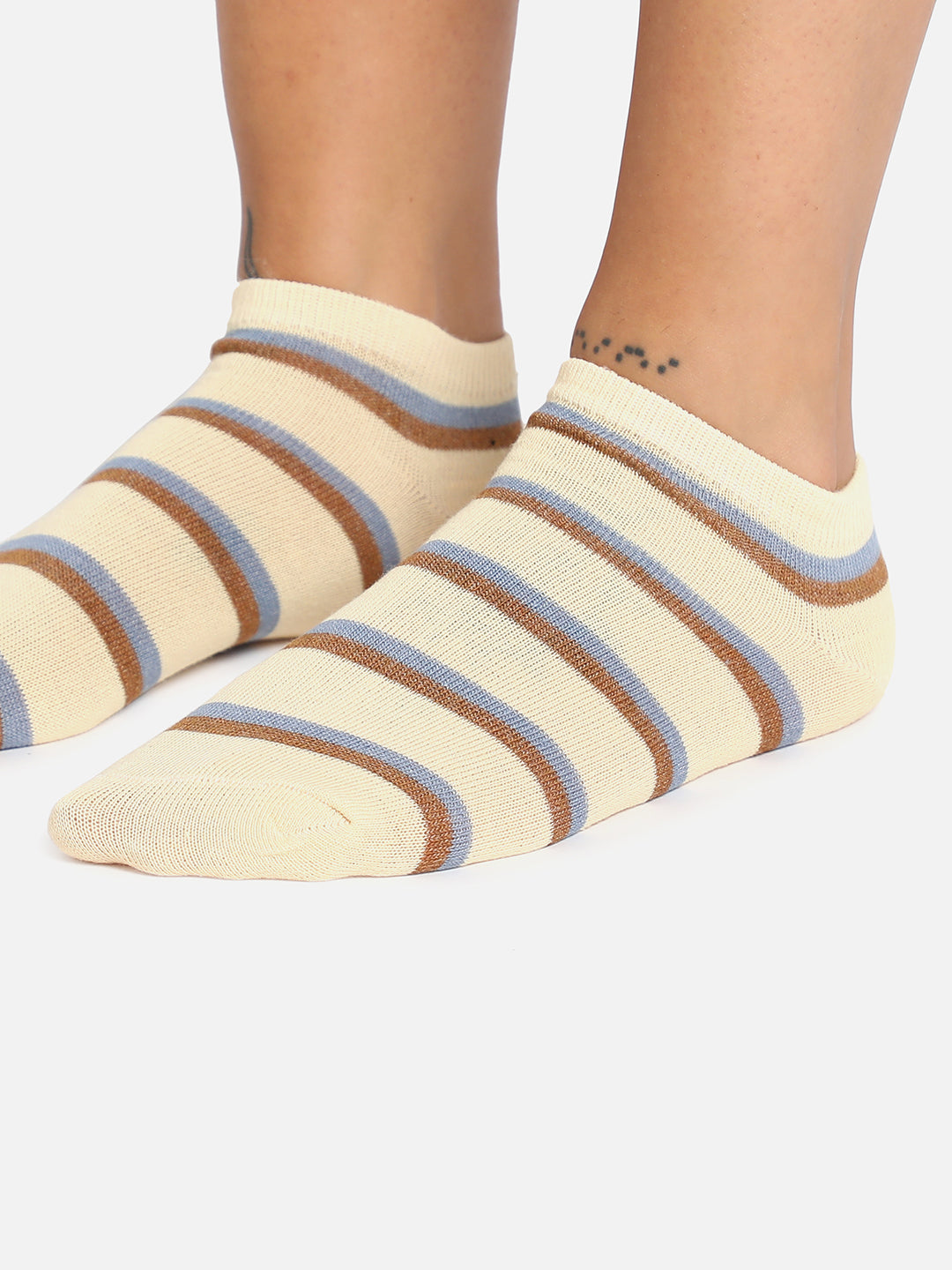 Set Of 2 Printed Ankle Length Socks