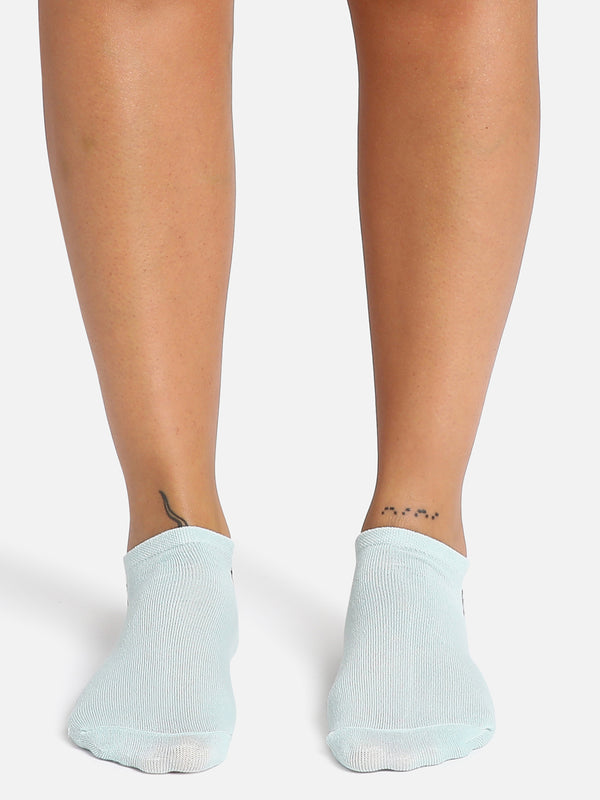 Set Of 3 Solid Ankle Length Socks
