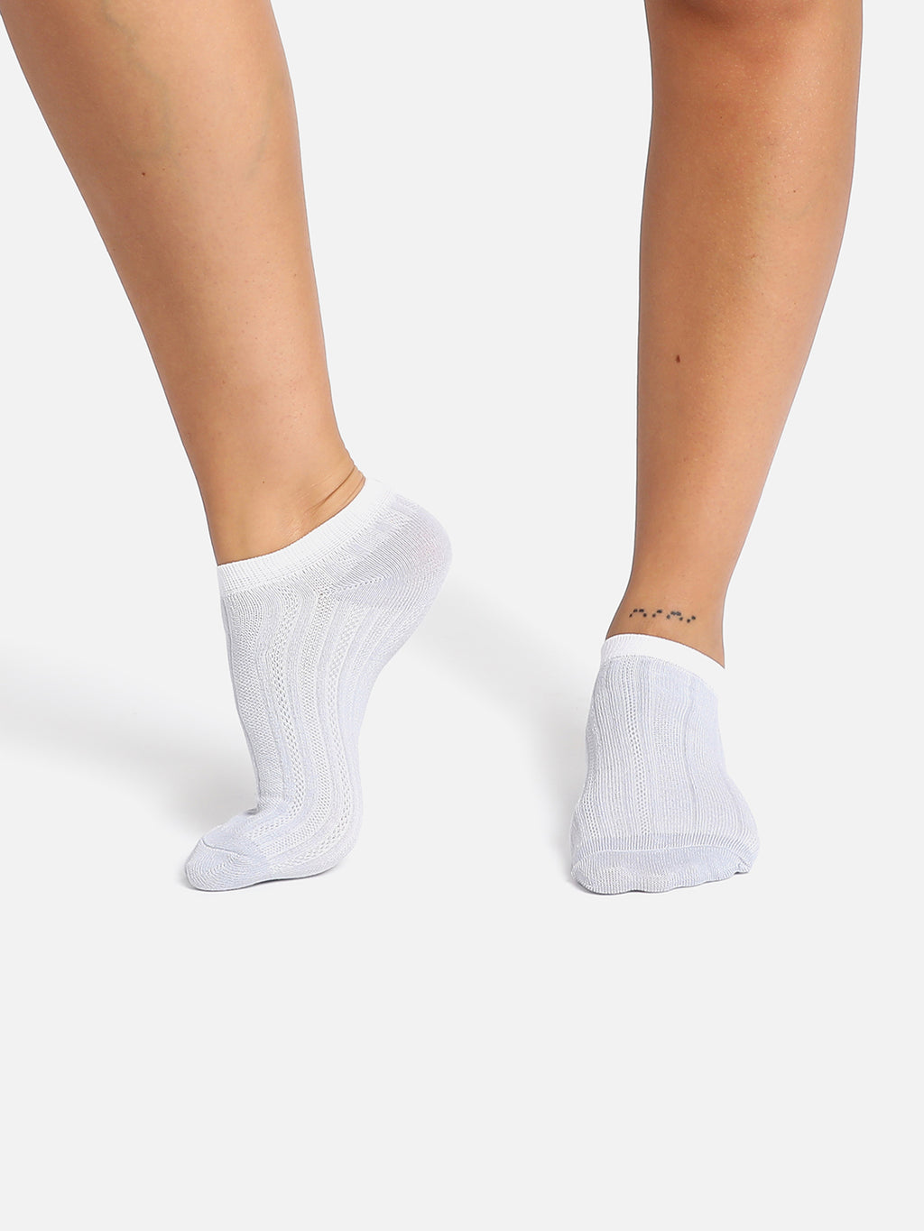 Set Of 3 Solid Ankle Length Socks