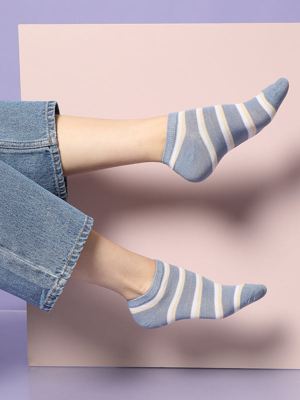 Set Of 3 Cute Snkle Length Socks