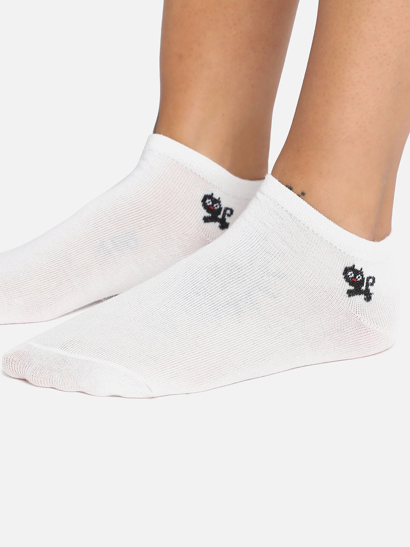 Set Of 3 Cute Snkle Length Socks