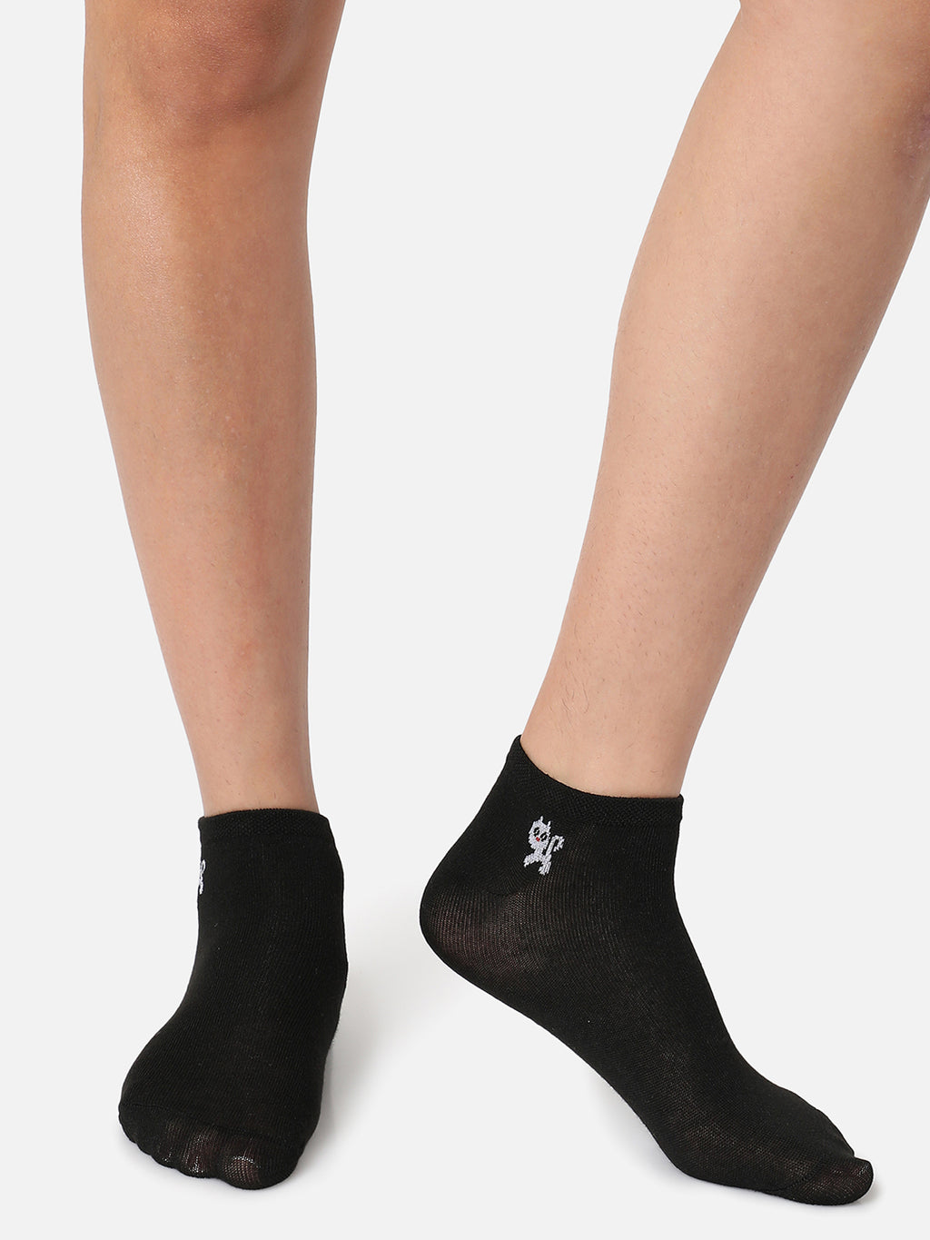 Set Of 3 Cute Snkle Length Socks