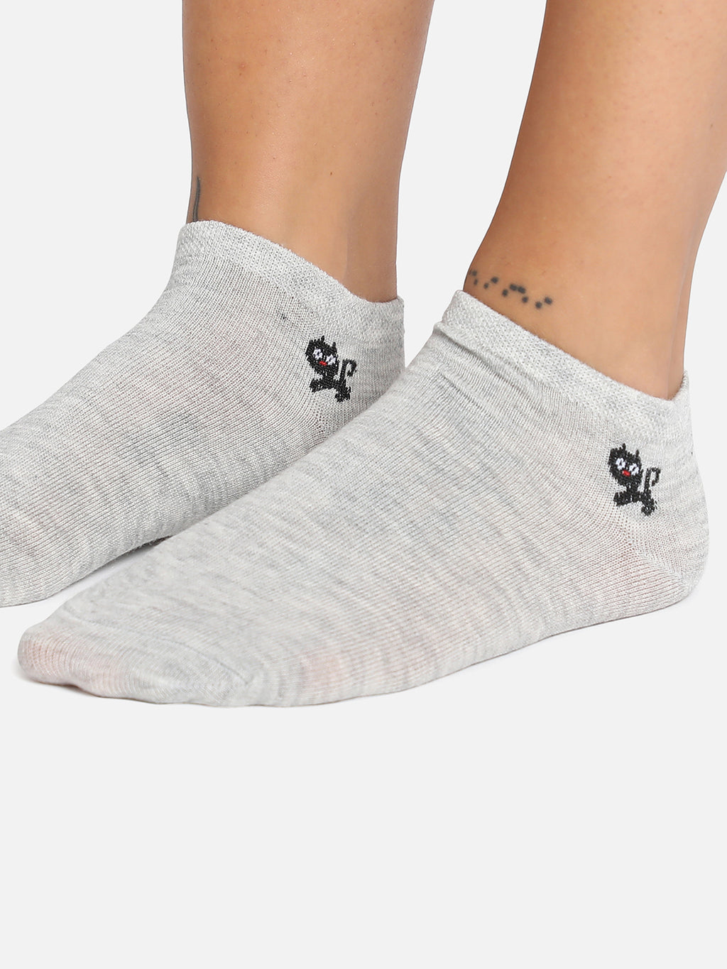 Set Of 3 Cute Snkle Length Socks