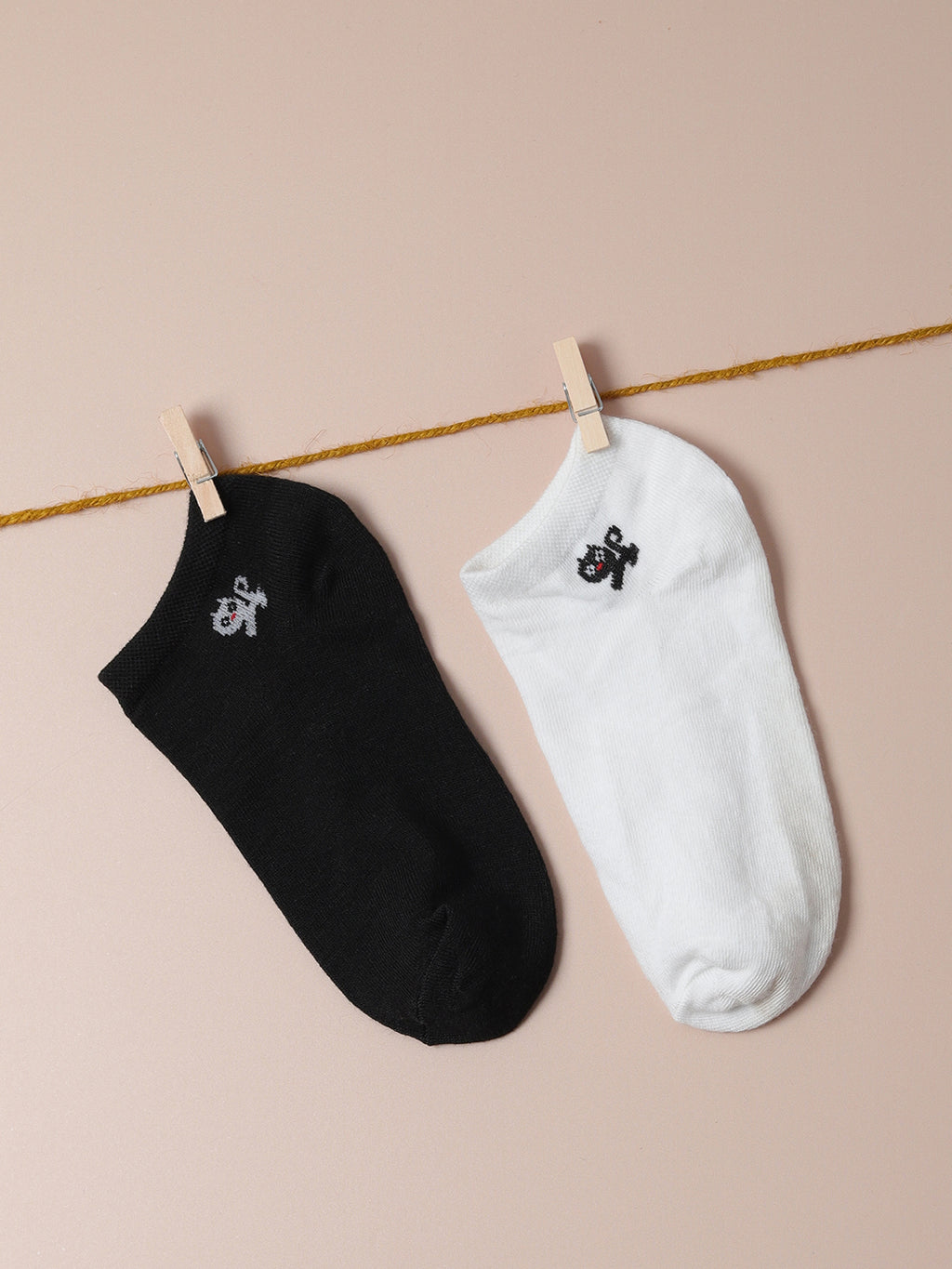 Set Of 2 Cute Snkle Length Socks
