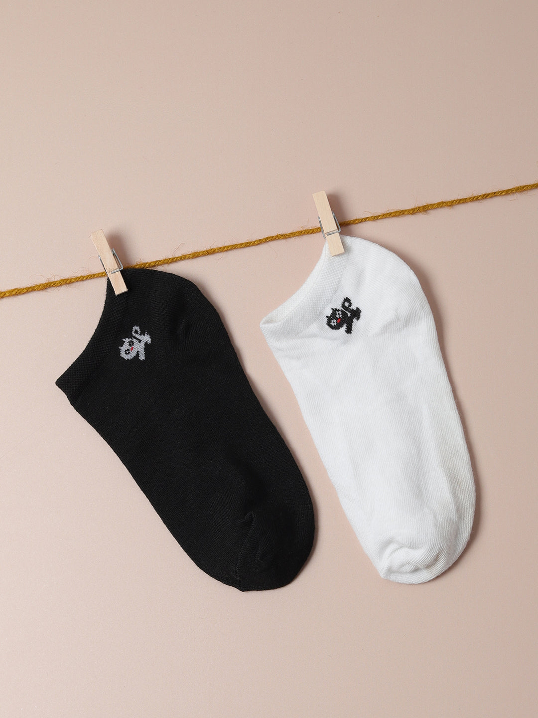 Set Of 2 Cute Snkle Length Socks