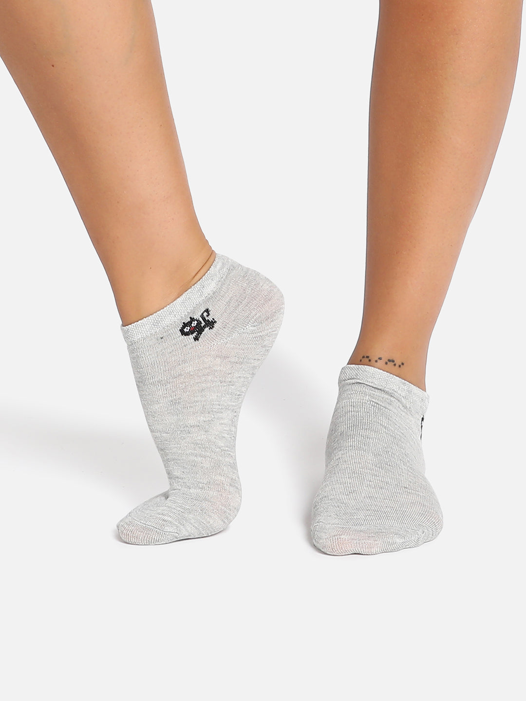 Set Of 2 Cute Snkle Length Socks