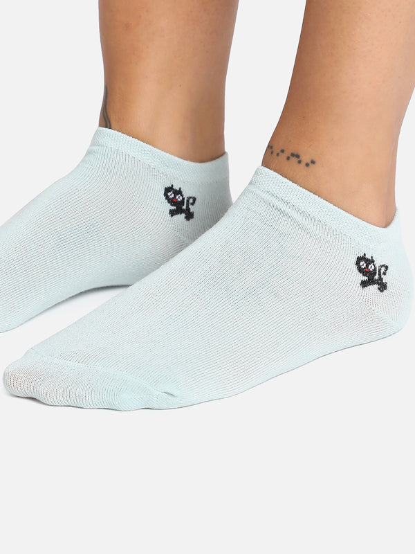 Set Of 2 Cute Snkle Length Socks
