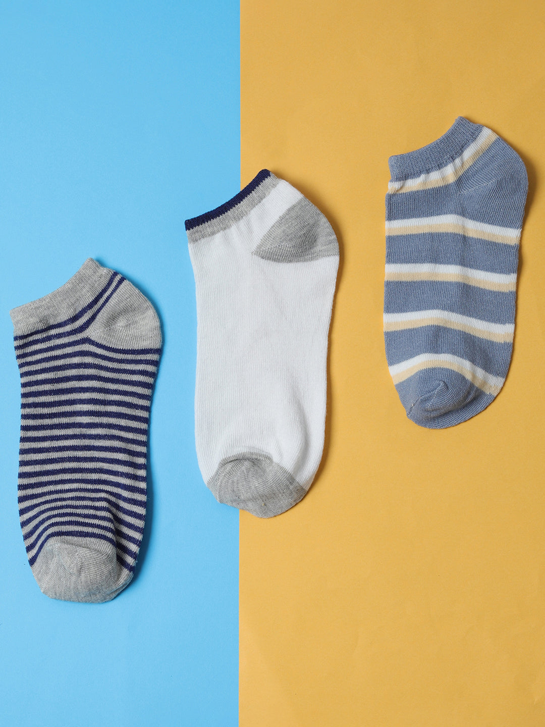 Set Of 3 Cute Snkle Length Socks